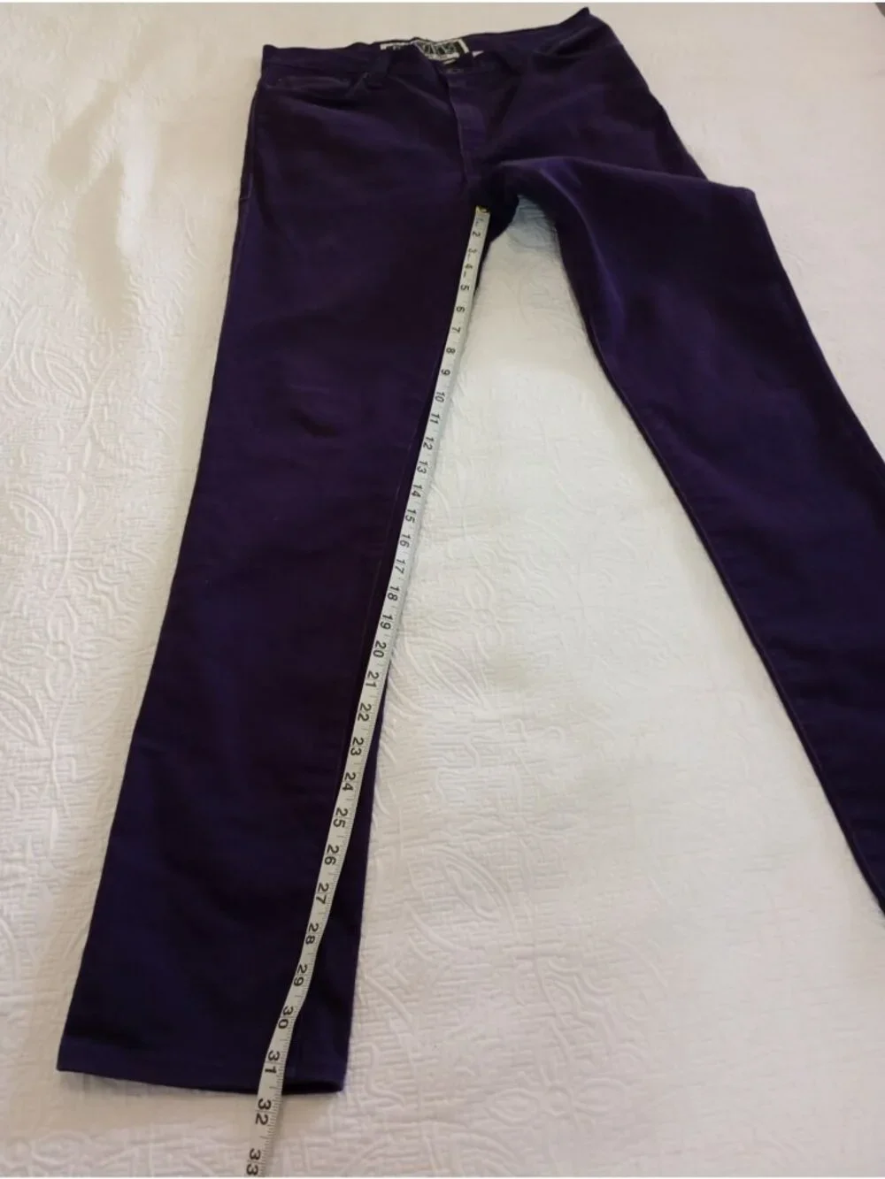Levis 510 Super Skinny Purple Denim Jeans W32 L30 Mens Stretch Cotton